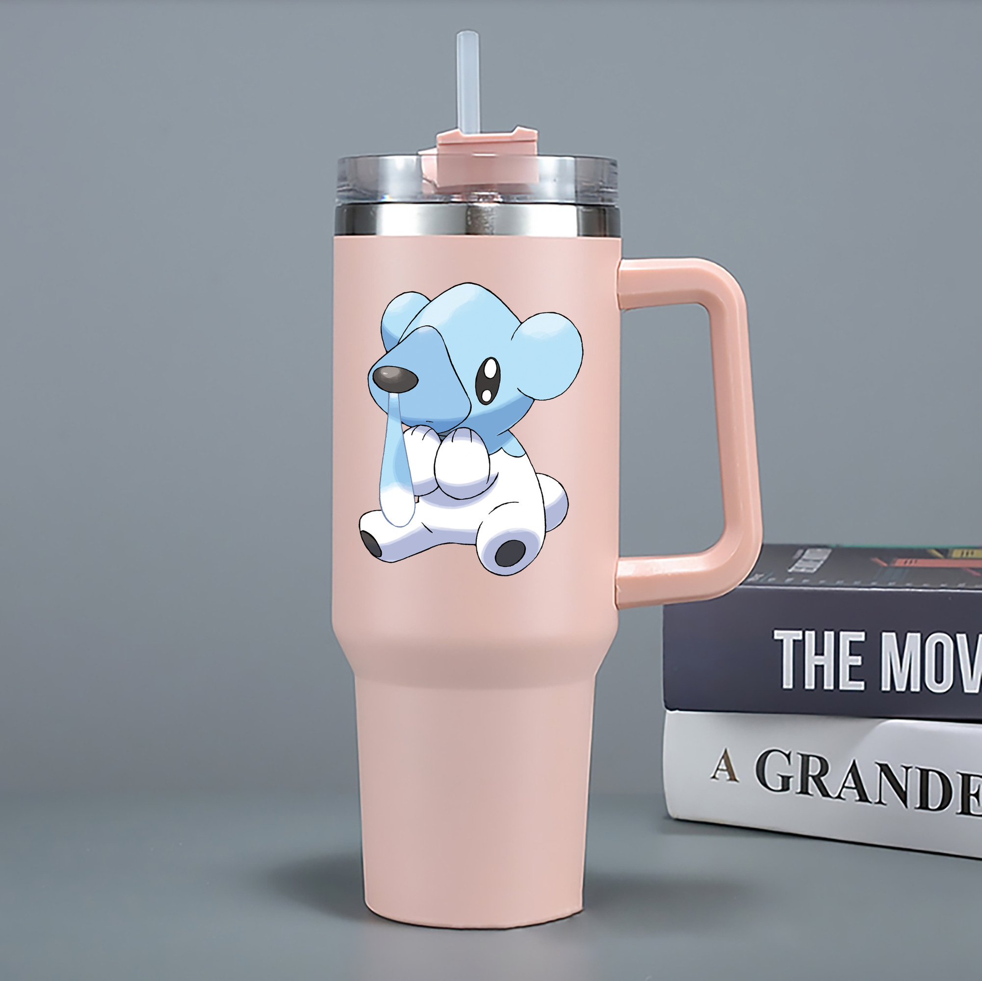 （画像用） ポケットモンスター Pokémon 1200mL車用タンブラー - クリスタルステッカー（プラスチックストロー付き）